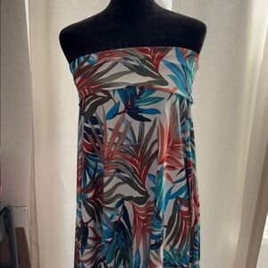 Tropical Strapless Dress